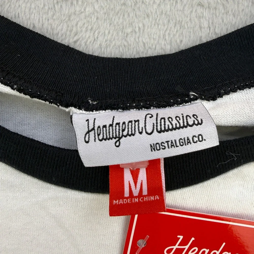 Headgear Classics Shirt Mens‎ Medium Raglan T-Shirt White GOAT Ram Graphic Tee